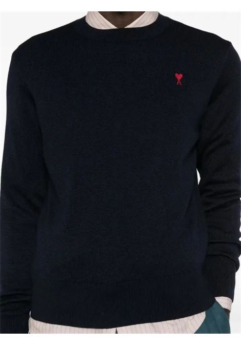 adc sweater man navy AMI PARIS | HKS826.001414